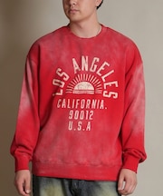 【限定】DEARLAUREL/トレーナー クルーネック スウェット 裏毛 カレッジロゴ風 ヴィンテージ加工 Vintage Crew D25F-11 ディアローレル メンズ ムラサキスポーツ限定