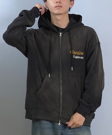 【限定】DEARLAUREL/Vintage Zip パーカー D25F-1203 ジップアップ ディアローレル メンズ ムラサキスポーツ限定