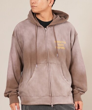 【限定】DEARLAUREL/Vintage Zip パーカー D25F-1203 ジップアップ ディアローレル メンズ ムラサキスポーツ限定