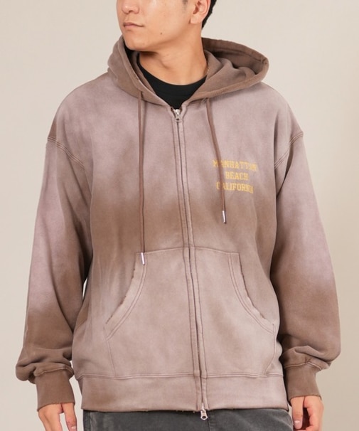 【限定】DEARLAUREL/Vintage Zip パーカー D25F-1203 ジップアップ ディアローレル メンズ ムラサキスポーツ限定