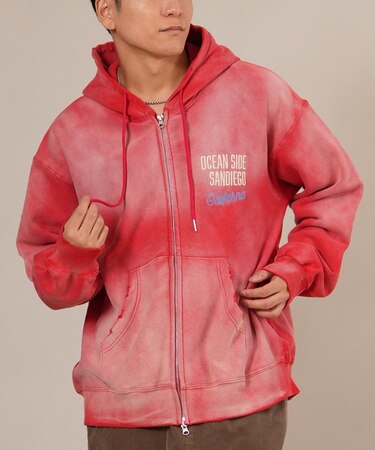 【限定】DEARLAUREL/Vintage Zip パーカー D25F-1203 ジップアップ ディアローレル メンズ ムラサキスポーツ限定