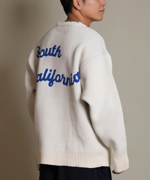 【限定】DEARLAUREL/セーター ニット フロントロゴ D25F-1301 ディアローレル メンズ ムラサキスポーツ限定