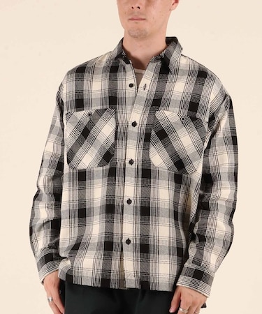 【限定】DEARLAUREL/HEAVY FLANNEL SHIRT ネルシャツ チェック柄 D25F-2601 ディアローレル メンズ ムラサキスポーツ限定