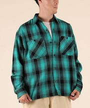 【限定】DEARLAUREL/HEAVY FLANNEL SHIRT ネルシャツ チェック柄 D25F-2601 ディアローレル メンズ ムラサキスポーツ限定