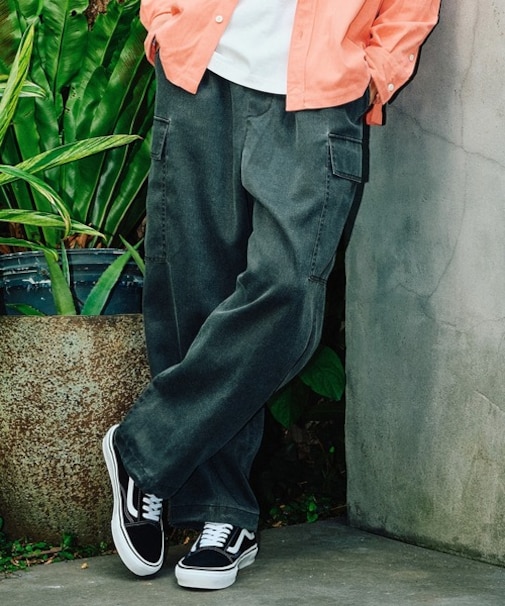 【限定】DEARLAUREL/カーゴパンツ ロングパンツ ロンパン TWILL CARGO PANTS D25F-3105 ディアローレル メンズ ムラサキスポーツ限定