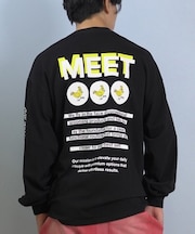 【限定】DEARLAUREL× BYRD コラボ/長袖 Tシャツ ロンT バックプリント DL25F-BYRD01 ディアローレル ×バード メンズ ムラサキスポーツ限定