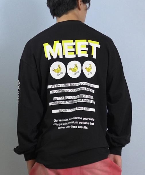 【限定】DEARLAUREL× BYRD コラボ/長袖 Tシャツ ロンT バックプリント DL25F-BYRD01 ディアローレル ×バード メンズ ムラサキスポーツ限定