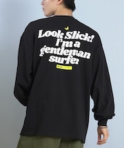 【限定】DEARLAUREL× BYRD コラボ/長袖 Tシャツ ロンT バックプリント DL25F-BYRD02 ディアローレル ×バード メンズ ムラサキスポーツ限定