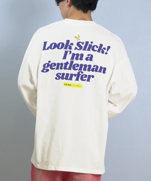 【限定】DEARLAUREL× BYRD コラボ/長袖 Tシャツ ロンT バックプリント DL25F-BYRD02 ディアローレル ×バード メンズ ムラサキスポーツ限定