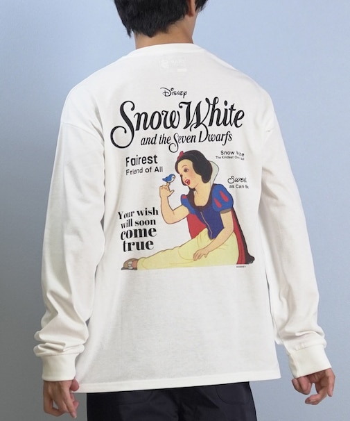 【限定】DEARLAUREL× Disney× JM コラボ/長袖 Tシャツ ロンT メンズ バックプリント 白雪姫 DL25F-JM2201 ディアローレル ×ディズニー ×ジャクソンマティス メンズ ムラサキスポーツ限定