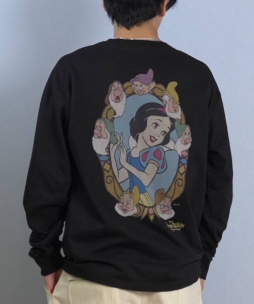 【限定】DEARLAUREL× Disney× JM コラボ/長袖 Tシャツ ロンT メンズ バックプリント 白雪姫 DL25F-JM2202 ディアローレル ×ディズニー×ジャクソンマティス  メンズ ムラサキスポーツ限定