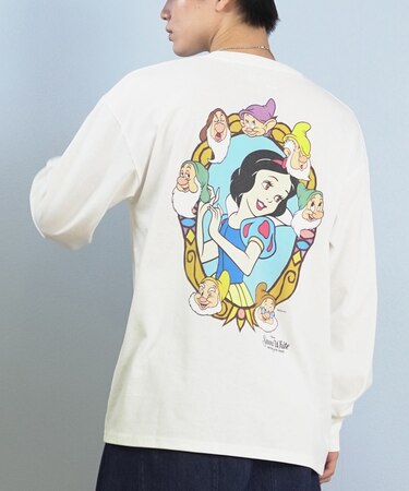 【限定】DEARLAUREL× Disney× JM コラボ/長袖 Tシャツ ロンT メンズ バックプリント 白雪姫 DL25F-JM2202 ディアローレル ×ディズニー×ジャクソンマティス  メンズ ムラサキスポーツ限定