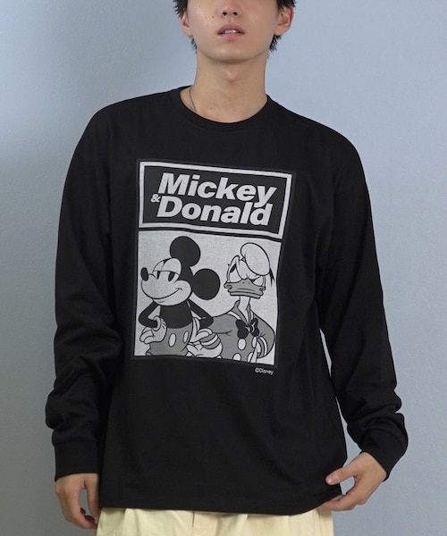 限定】DEARLAUREL× Disney× JM コラボ/長袖 Tシャツ ロンT メンズ