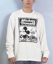 【限定】DEARLAUREL× Disney× JM コラボ/長袖 Tシャツ ロンT メンズ ミッキー ドナルド DL25F-JM2203 ディアローレル×ディズニー×ジャクソンマティス メンズ ムラサキスポーツ限定