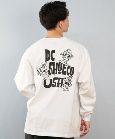 【限定】DC/長袖Tシャツ ロンT メンズ バックプリント オーバーサイズ DLT254060M ディーシー メンズ ムラサキスポーツ限定