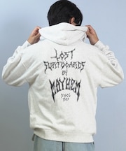 【限定】lost /長袖 ジップアップパーカー バックプリント L25F-1202 ロスト メンズ ムラサキスポーツ限定