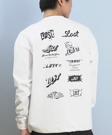【限定】lost /長袖Tシャツ ロンT 機能素材  LOGOS LS TEE L25F-2206 ロスト メンズ ムラサキスポーツ限定
