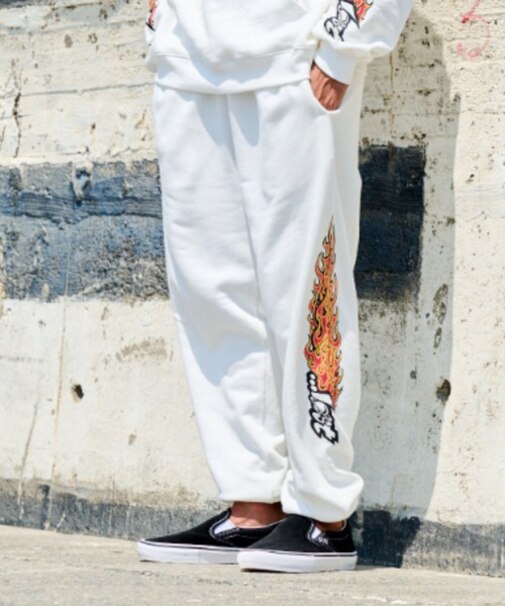 【限定】lost/スウェットパンツ セットアップ対応 ワイドパンツ L25F-3102 ロスト メンズ ムラサキスポーツ