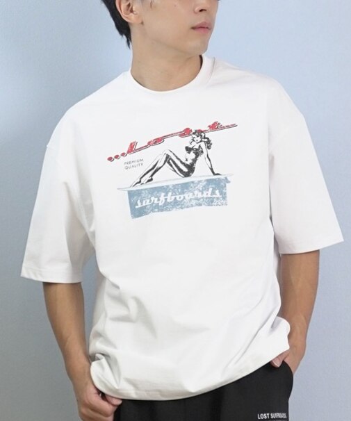【限定】lost/長袖Tシャツ BUP ART RASH TEE 機能素材Tシャツ AIRDRY LS25F-2101 ロスト メンズ ムラサキスポーツ限定