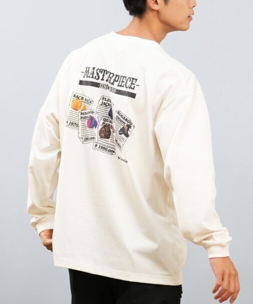 Columbia /ロンT 長袖Tシャツ バックプリント 吸湿速乾 紫外線防止 FORTMORNING GRAPHIC L/S T  PM0578 コロンビア メンズ ムラサキスポーツ