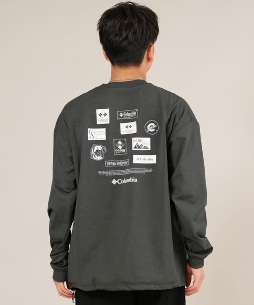 【限定】Columbia/ロンT 長袖Tシャツ 吸湿速乾 紫外線防止 PALUXY HARBOR GRAPHIC LS PM0912 コロンビア メンズ ムラサキスポーツ限定