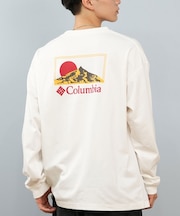 【限定】Columbia/ロンT 長袖Tシャツ バックプリント 吸湿速乾 紫外線防止 SUNRISE EDGE GRAPHIC LS T PM0929 コロンビア ユニセックス メンズ ムラサキスポーツ限定