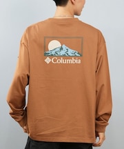 【限定】Columbia/ロンT 長袖Tシャツ バックプリント 吸湿速乾 紫外線防止 SUNRISE EDGE GRAPHIC LS T PM0929 コロンビア ユニセックス メンズ ムラサキスポーツ限定