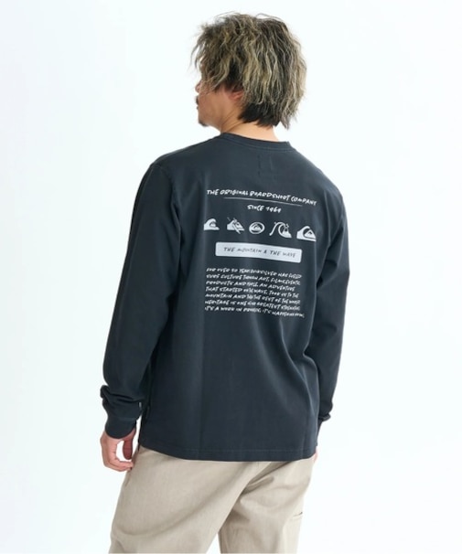 QUIKSILVER/長袖Tシャツ ロンT BW HISTORY POCKET LT QLT254009 胸ポケットワンポイントバックプリント クイックシルバーメンズ ムラサキスポーツ