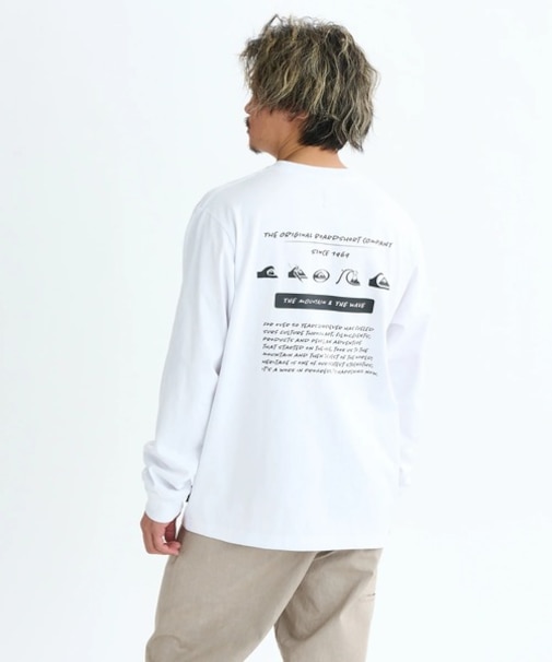 QUIKSILVER/長袖Tシャツ ロンT BW HISTORY POCKET LT QLT254009 胸ポケットワンポイントバックプリント クイックシルバーメンズ ムラサキスポーツ