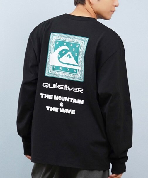 QUIKSILVER/ロンT 長袖Tシャツ バックプリント ロゴ MW PATTERN BOX LT QLT254606M クイックシルバー メンズ ムラサキスポーツ