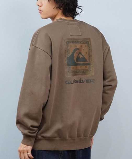 【限定】QUIKSILVER/長袖 トレーナー スウェット バックプリント QPO254602M クイックシルバー メンズ ムラサキスポーツ限定
