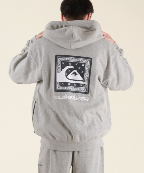 【限定】QUIKSILVER/ジップアップパーカー バックプリント 裏毛 QZP254604M  クイックシルバー メンズ ムラサキスポーツ限定