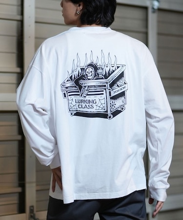 【限定】LURKING CLASS/DUMPSTAR LS TEE ST24HTM01 長袖 Tシャツ ロンT バックプリント ラーキングクラス メンズ ムラサキスポーツ限定