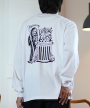 【限定】LURKING CLASS/TRASH FIRE LS TEE ST24HTM02 長袖 Tシャツ ロンT バックプリント ラーキングクラス メンズ ムラサキスポーツ限定