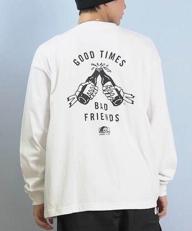【限定】LURKING CLASS/GOOD TIMES L S TEE ST25FTM01 長袖 Tシャツ ロンT バックプリント ラーキングクラス メンズ ムラサキスポーツ限定