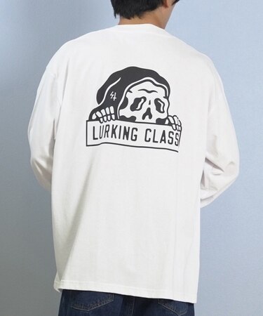 【限定】LURKING CLASS/LURKER L S TEE ST25FTM02 長袖 Tシャツ ロンT バックプリント ラーキングクラス メンズ ムラサキスポーツ限定