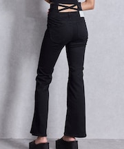 GYDA/NEWハイウエストBACKクロスフレアパンツ ジーンズ デニムパンツ スリムフィット 072542401901 ジェイダ/レディース ムラサキスポーツ