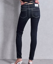 GYDA/デニムパンツ ハイウエストウエストクロススキニー ジーンズ デニム スリムフィット  072542418301 ジェイダ/レディース ムラサキスポーツ