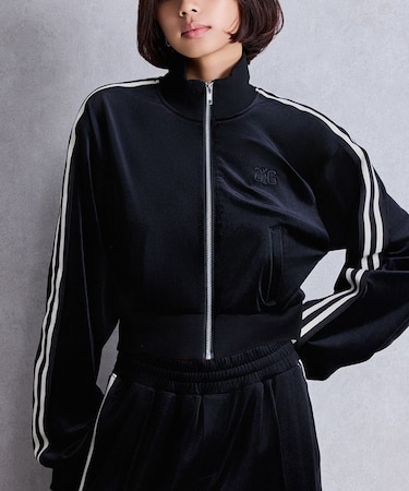 GYDA/ベロアトラックジャケット ブルゾン アウター セットアップ対応 072550142101 ジェイダ/レディース ムラサキスポーツ