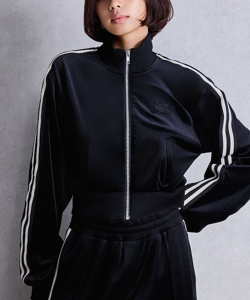 GYDA/ベロアトラックジャケット ブルゾン アウター セットアップ対応 072550142101 ジェイダ/レディース ムラサキスポーツ