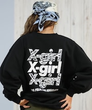 X-GIRL/トレーナー スウェット バックプリント アニマル柄 105253012023 エックスガール レディース ムラサキスポーツ