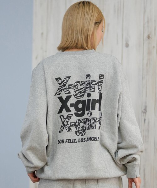 X-GIRL/トレーナー スウェット バックプリント アニマル柄