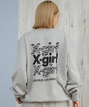 X-GIRL/トレーナー スウェット バックプリント アニマル柄 105253012023 エックスガール レディース ムラサキスポーツ