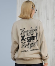 X-GIRL/トレーナー スウェット バックプリント アニマル柄 105253012023 エックスガール レディース ムラサキスポーツ