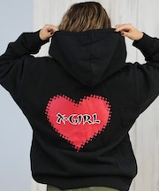 X-GIRL/ジップアップ パーカー バックプリント ロゴ 105253012024 エックスガール レディース ムラサキスポーツ