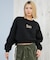 RVCA/COURT BALLOON FIT CREW トレーナー 裏起毛テリー素材 クロップド丈 スウェット BF044-003 ルーカ レディース ムラサキスポーツ