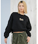 RVCA/COURT BALLOON FIT CREW トレーナー 裏起毛テリー素材 クロップド丈 スウェット BF044-003 ルーカ レディース ムラサキスポーツ