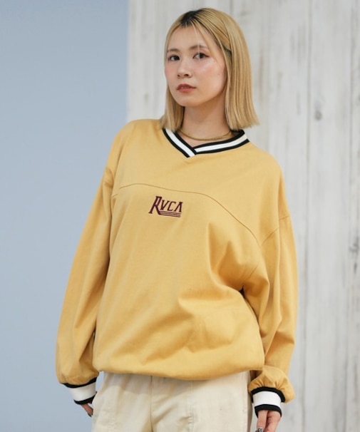 RVCA/HILLS V-NECK SWEAT S トレーナー スウェット Vネック BF044-005 ルーカ レディース ムラサキスポーツ