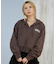 RVCA/NEAT ZIP HOODIE パーカー ジップアップフーディー クロップド丈 BF044-014 ルーカ レディース ムラサキスポーツ
