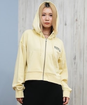 RVCA/NEAT ZIP HOODIE パーカー ジップアップフーディー クロップド丈 BF044-014 ルーカ レディース ムラサキスポーツ